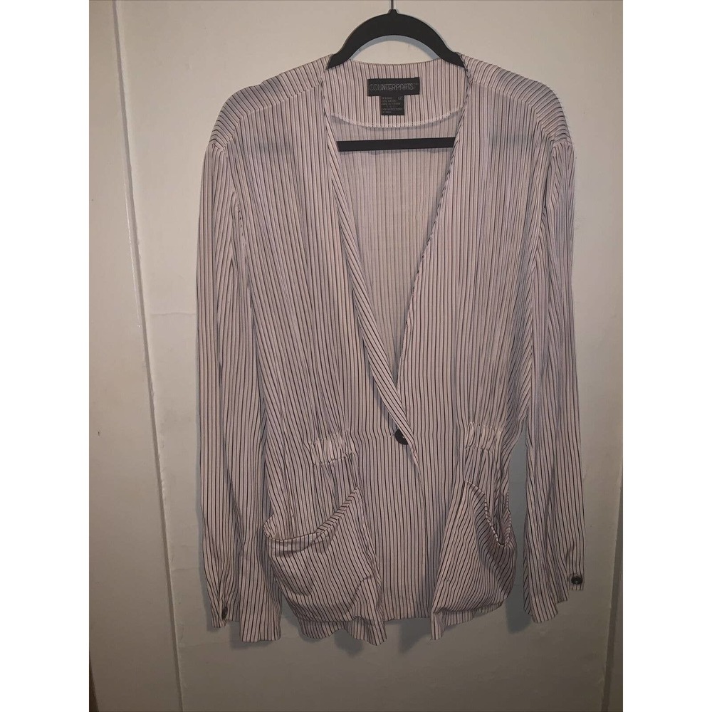 Counterparts Women Shirt Top Blouse Pullover Blue size 12 Preowned